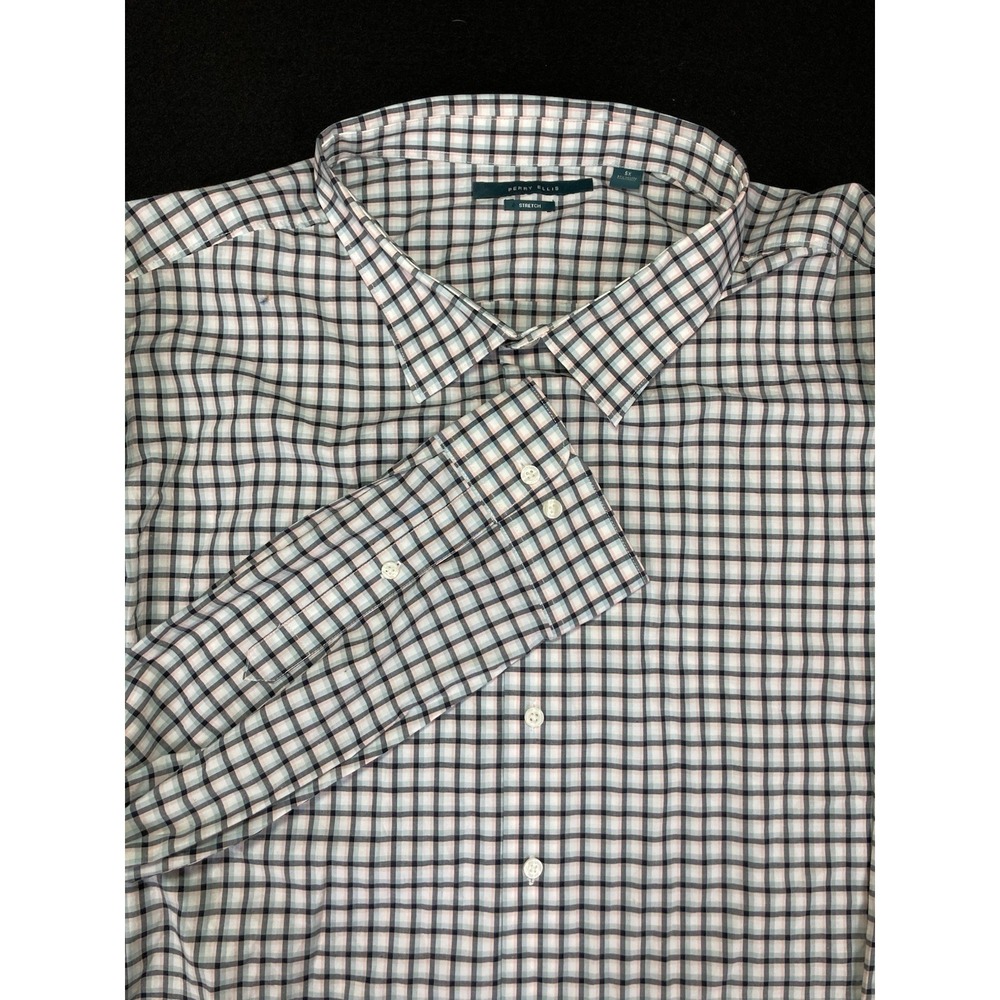NWT's Perry Ellis Multicolor Stretch Button‎ Down Shirt 5X